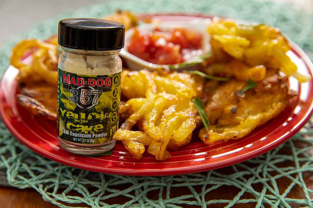 Fiery Fried Onion Bhajis Capsaicin, mad dog 357, onion and more