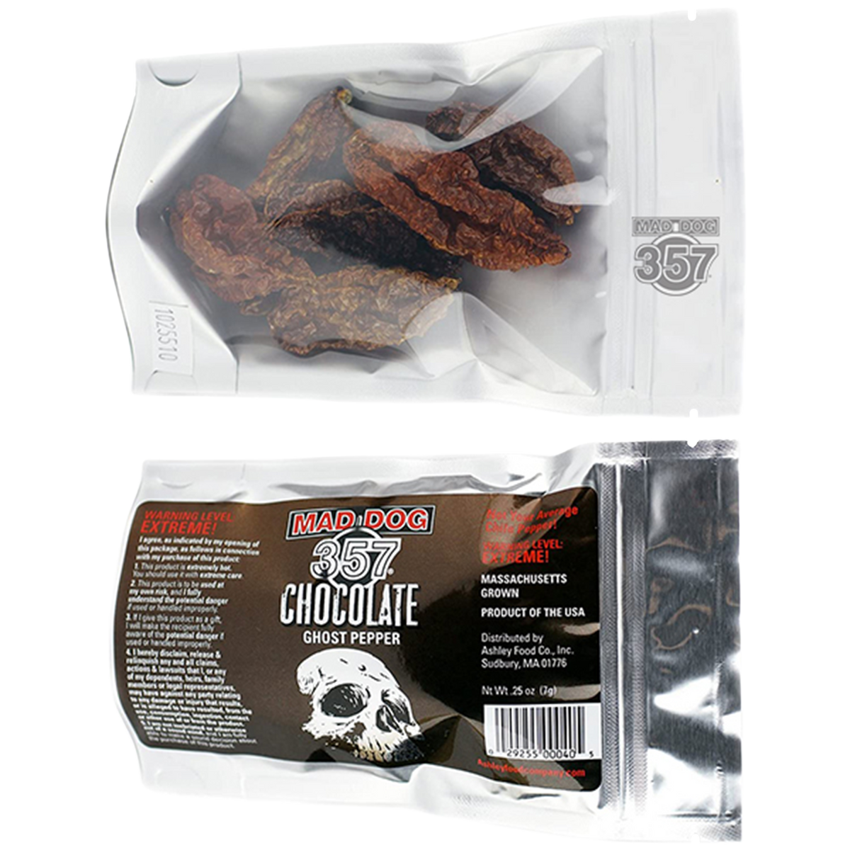 Mad Dog 357 Chocolate Ghost Pepper Pods 7 grams