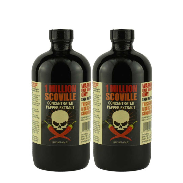 1 Million Scoville Pepper Extract 16oz 2 Bottle Pack Hot Pepper