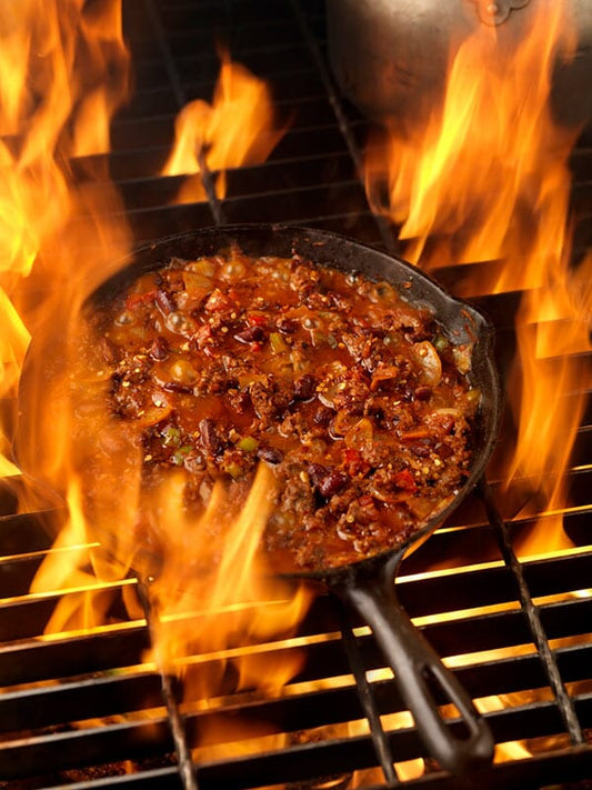 Campfire Cast Iron Chili with Mad Dog 357 Original