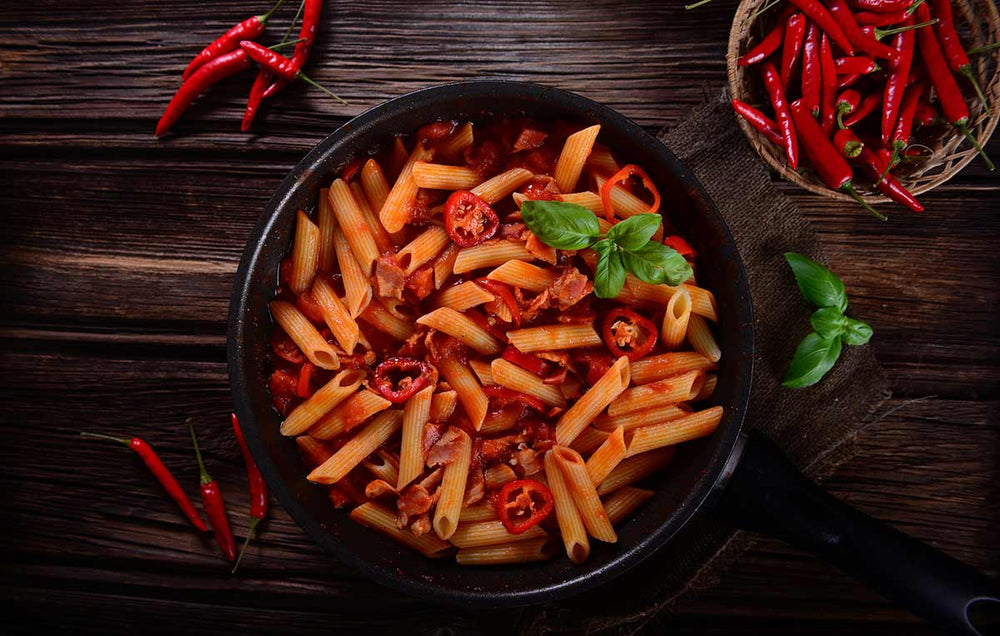 🔥 Fiery Cast Iron Chili Pepper Pasta with Mad Dog 357 Gold 🔥