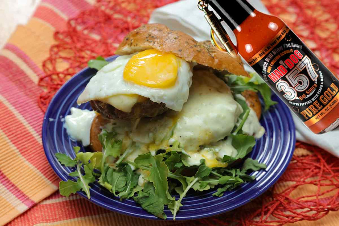 Fiery Garlic Gruyere and Egg Burgers