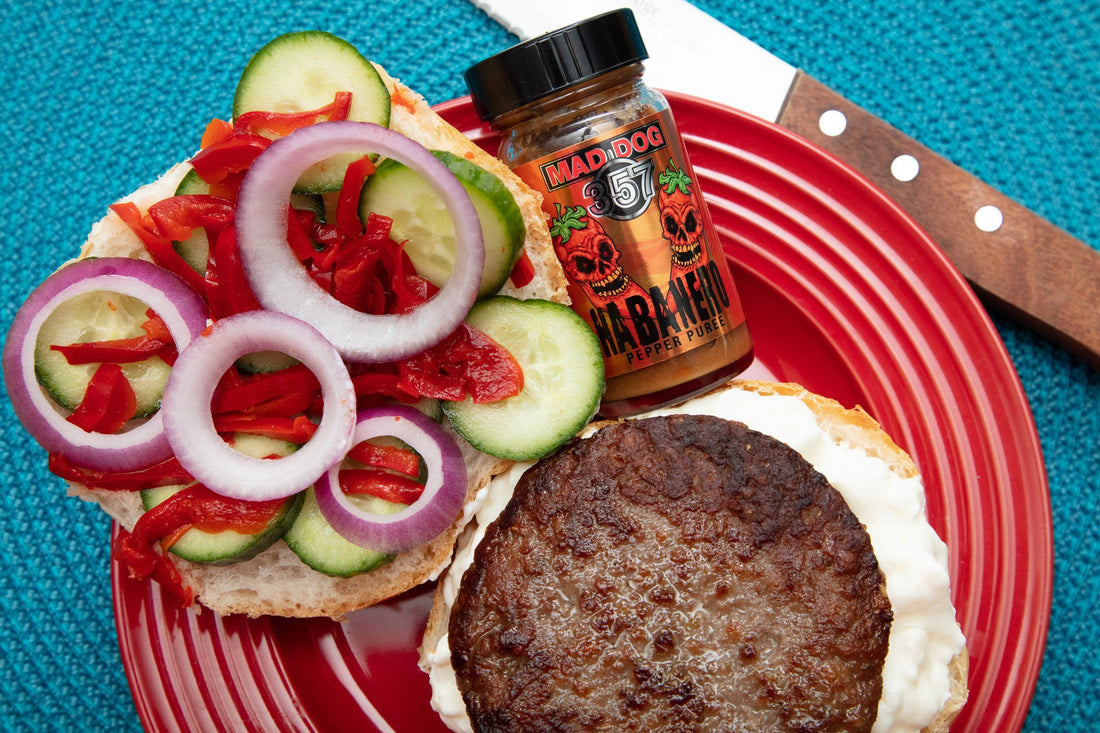 Greek Burger with a Habanero Twist