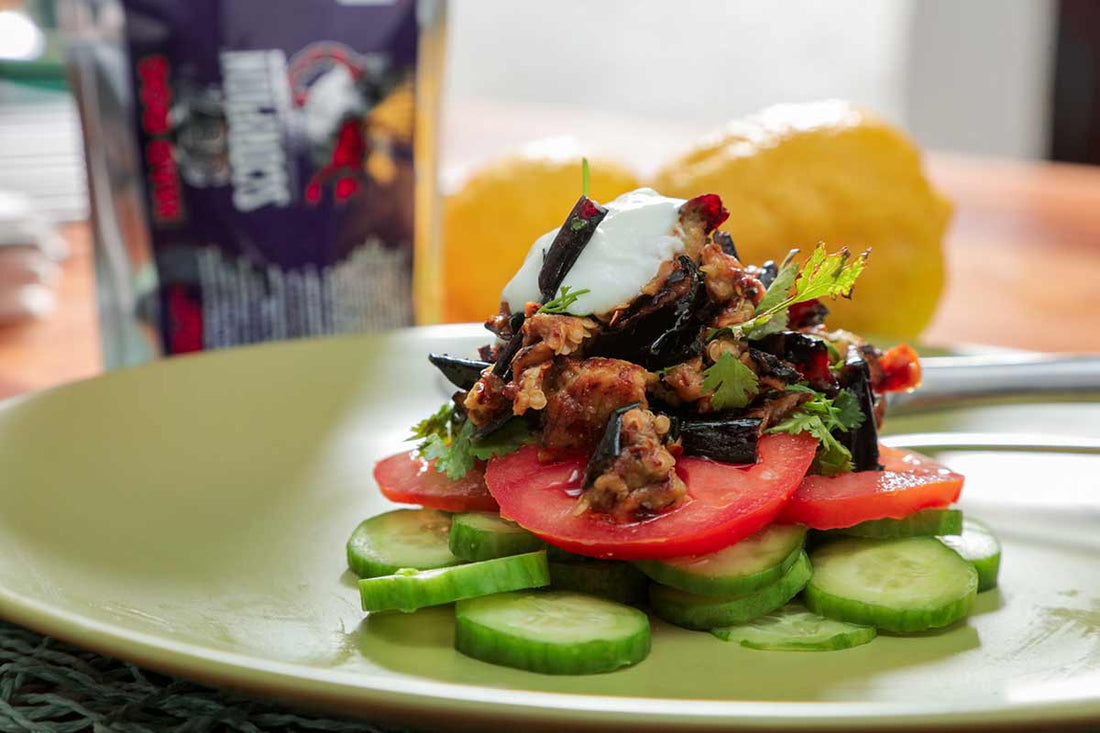 Scorching Scorpion Eggplant Salad