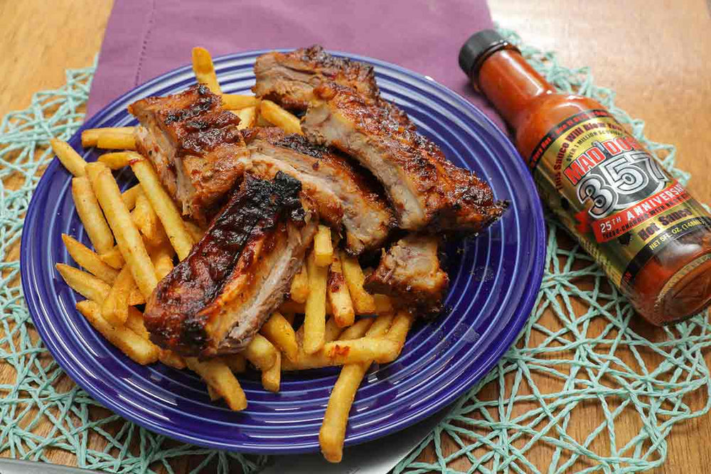 Super spicy sticky baked ribs