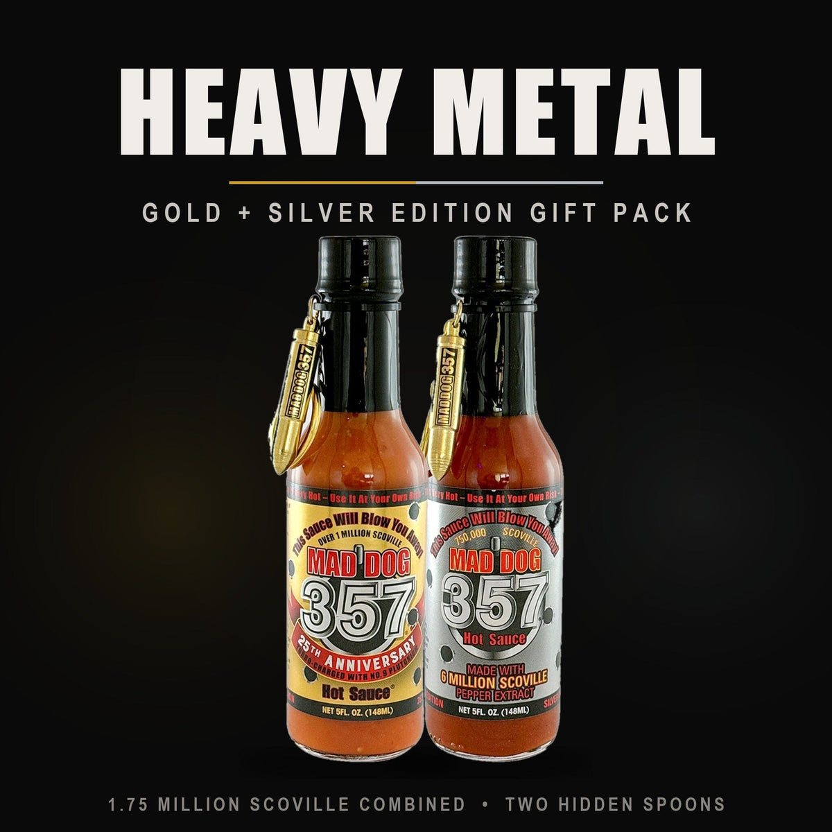 Heavy Metal Gift Pack | Gold & Silver Edition 2-Pack Hot Sauce Gift Pack Ashley Food Company 