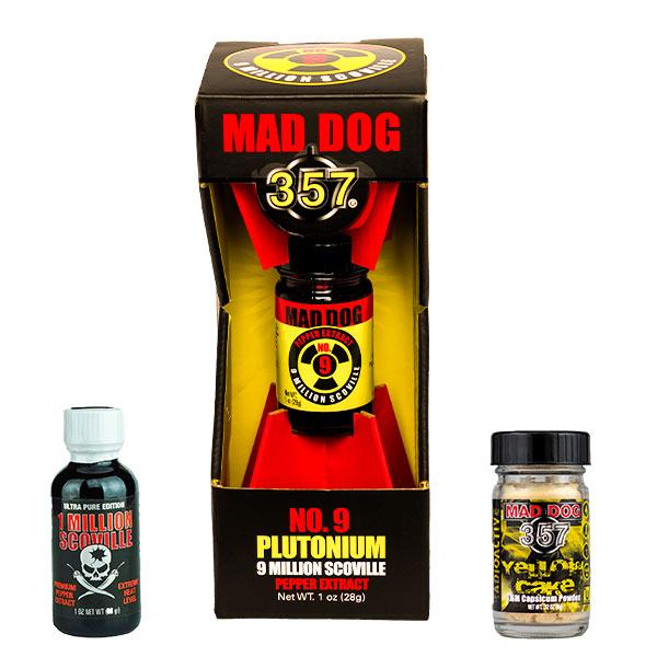 
            
                Load image into Gallery viewer, Mad Dog 357 THREE Bottle Nuclear Pack Pepper Extract maddog357.com 
            
        